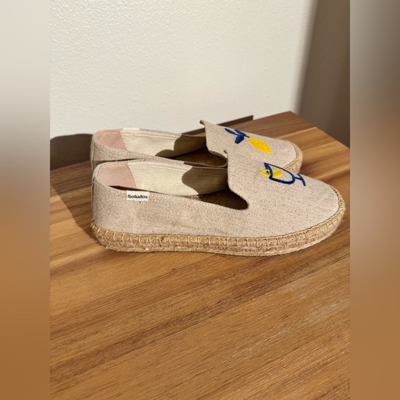 NEW Soludos Limoncello Espadrilles Flats Slip On Lemon Cocktail US 7.5 NWOB - Picture 5 of 9